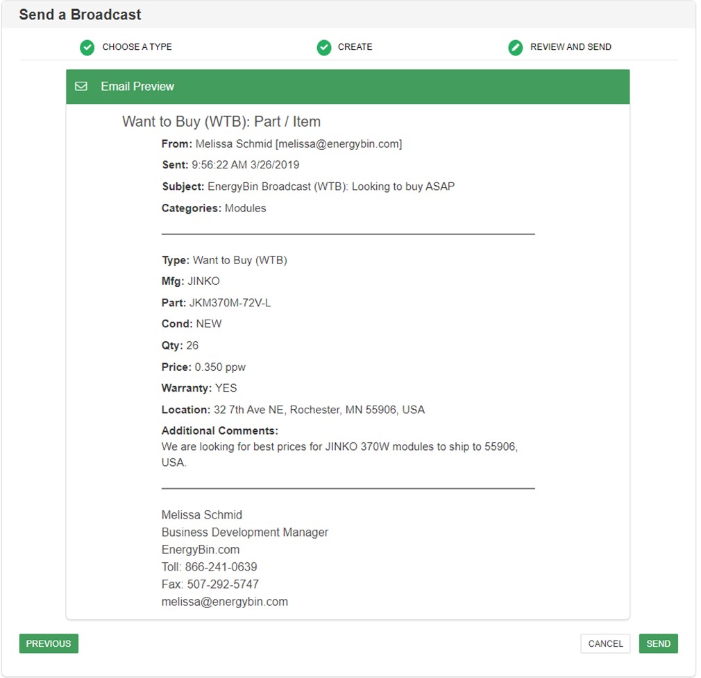 EnergyBin Market Watch PV Hardware Resale Trends